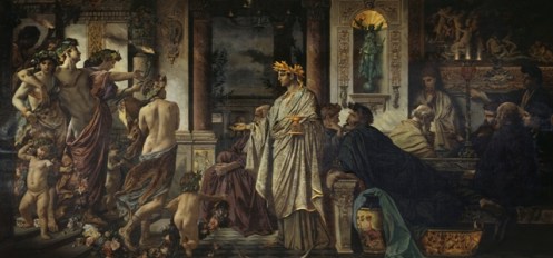 Anselm Feuerbach. From 1871 until 1874. Plato's Symposium. Alte Nationalgalerie. (Wikipedia Commons)
